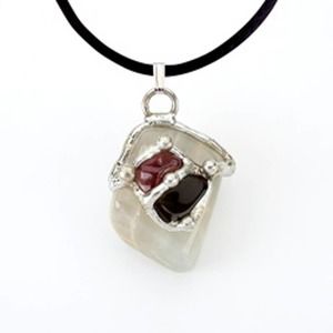 Capricorn Astrological Sign Birthday Pendant Natural Gemstone Handmade Necklace